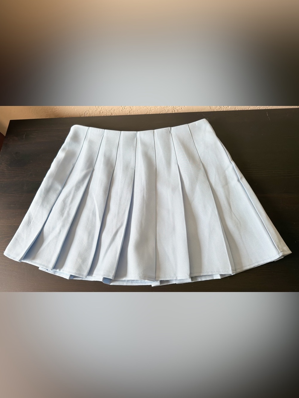 YIKAYUAN Light Blue Pleated Mini Skort – Size XL